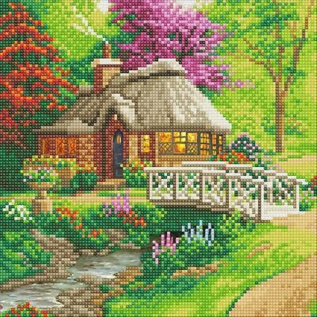 Κιτ τέχνης για Diamond Art House, 30 x 30 cm, 6 τεμάχια