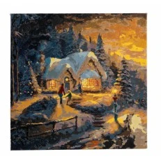 Κιτ τέχνης Paint by number, Homecoming for Christmas, 30 x 30 cm