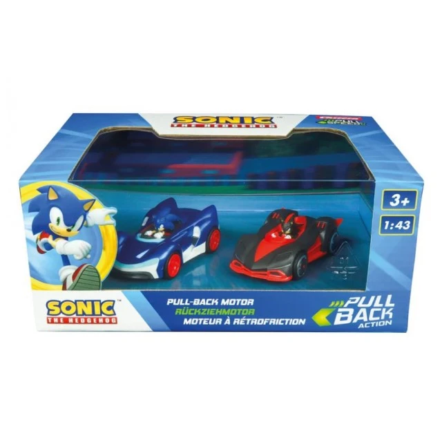 Σετ καροτσιού Pullback, Carrera, Sonic, Sonic vs. Shadow, 2 τεμάχια