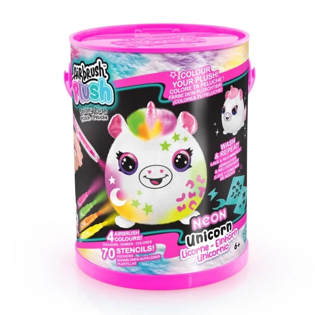 Σετ δημιουργικής δημιουργίας, Canal Toys, Μίνι λούτρινο παιχνίδι για χρωματισμό, Νέον, 15 εκ.