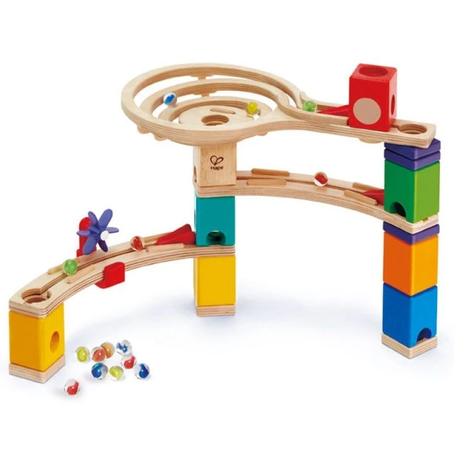 Ξύλινο σετ πίστας, Hape Quadrilla, Race to the finish, 28 τεμάχια