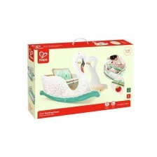 Ξύλινη κούνια 2-σε-1 Hape, κύκνος, 82.4 x 50.4 x 38.4 εκ.