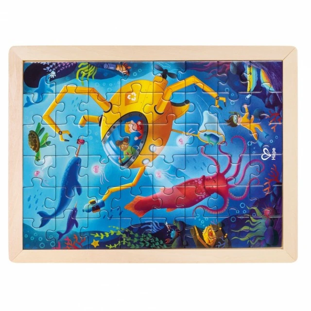 Ξύλινο παζλ Adventures in the ocean, 48 τεμάχια