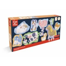 Εκπαιδευτικό παζλ Farm Friends, Hape, 40 τεμάχια