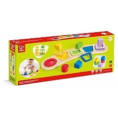 Ξύλινο παζλ με σχήματα για ταξινόμηση, Hape, 11 τεμάχια