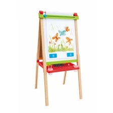 Ξύλινο καβαλέτο διπλής όψης για σχέδιο, Hape, 52 x 43 x 115 εκ.