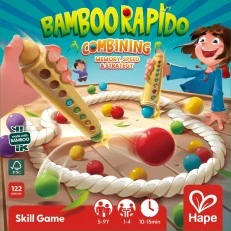 Ξύλινο παιχνίδι, Hape, Bamboo Rapido, μπαστούνια μπαμπού και συνδυασμοί χρωμάτων