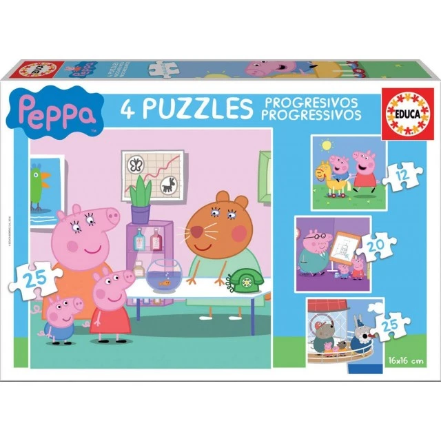 Παιδικό παζλ Peppa Pig 12-16-20-25 τεμάχια
