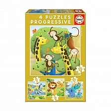 Άγρια ζώα - παζλ 12-16-20-25 τεμάχια