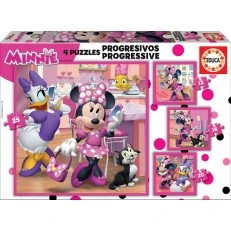 Οι χαρούμενοι βοηθοί της Minnie - παζλ 12-16-20-25 τεμ.