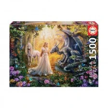 Ο δράκος. η πριγκίπισσα και ο μονόκερος - παζλ 1500 τεμάχια