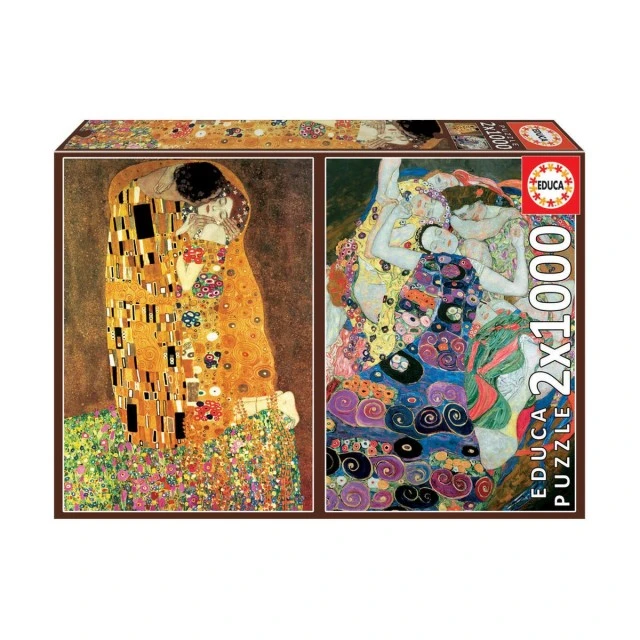 Το Φιλί και Η Παρθένα του Gustav Klimt – καλλιτεχνικό παζλ 2x1000 κομμάτια
