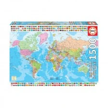 Πολιτικός χάρτης - παζλ 1500 τεμαχίων