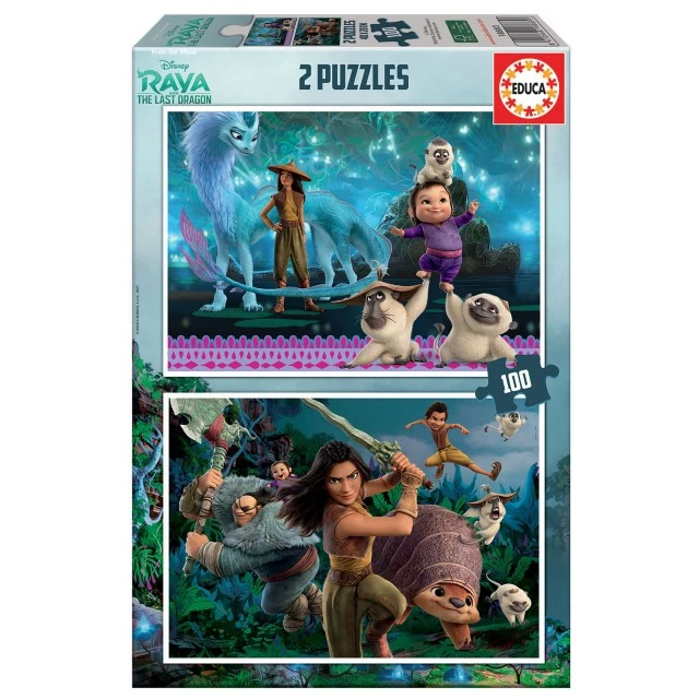 Pixar - Paradise and the Last Dragon - παζλ 2x100 τεμαχίων
