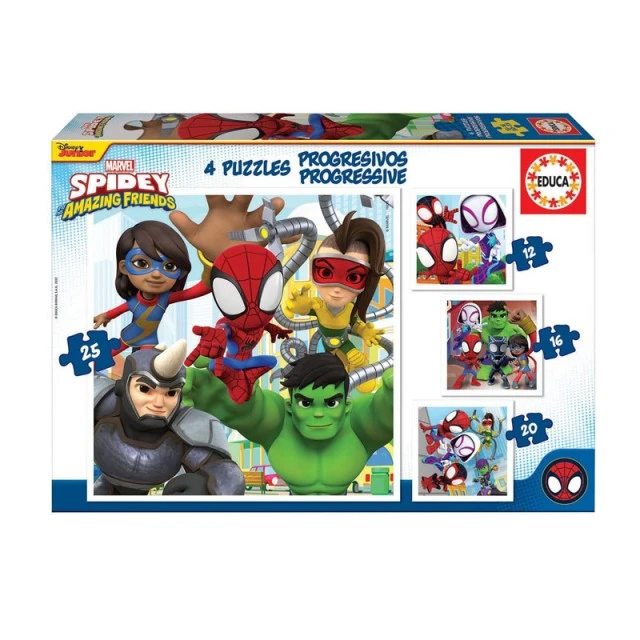 Ο Spiderman και οι φίλοι του - παζλ 12-16-20-25 τεμάχια