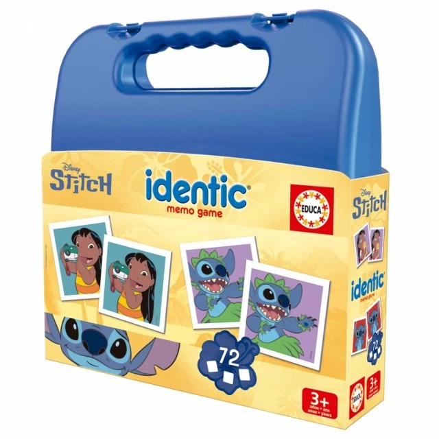 Παιχνίδι μνήμης σε θήκη, Educa, Stitch, 72 κάρτες