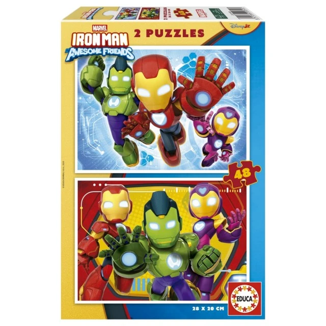 Παζλ, Educa, Iron Man και οι φίλοι του 2 σε 1, 2 x 48 κομμάτια