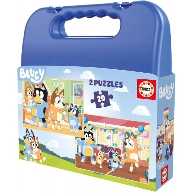 Παζλ σε βαλίτσα, Educa, Bluey, 2 x 20 κομμάτια