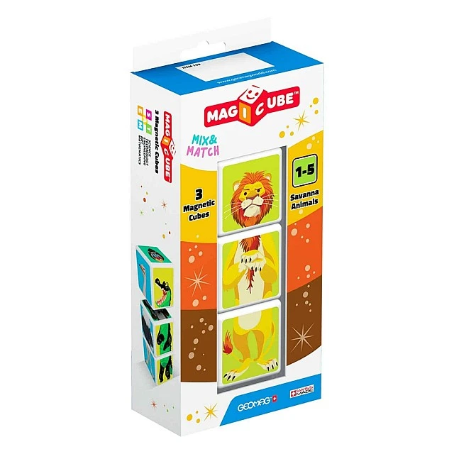 Magicube Magnetic Building Set, Savannah Animals 109, 3 μέρη