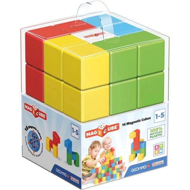 Μαγνητικός κατασκευαστής Magicube, Full Color, 16 μέρη