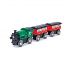 Ένα τρένο με μια ατμομηχανή θερμοκηπίου