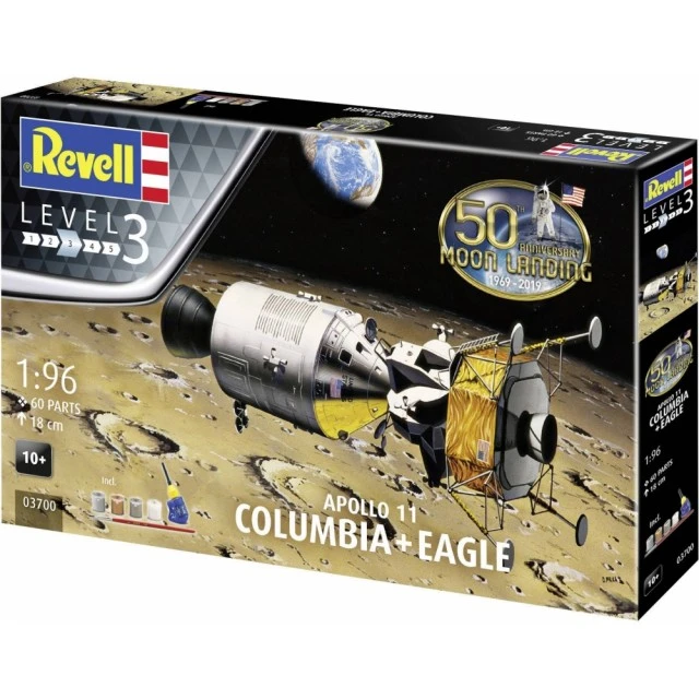 Apollo 11 Columbia and Eagle Prefab Model Kit, 60 Τεμάχια