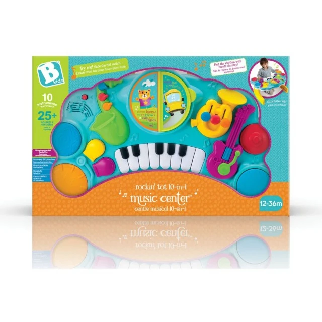 Διαδραστικό παιχνίδι, Infantino, B Kids, Μουσικό Κέντρο 10 σε 1, Μπλε