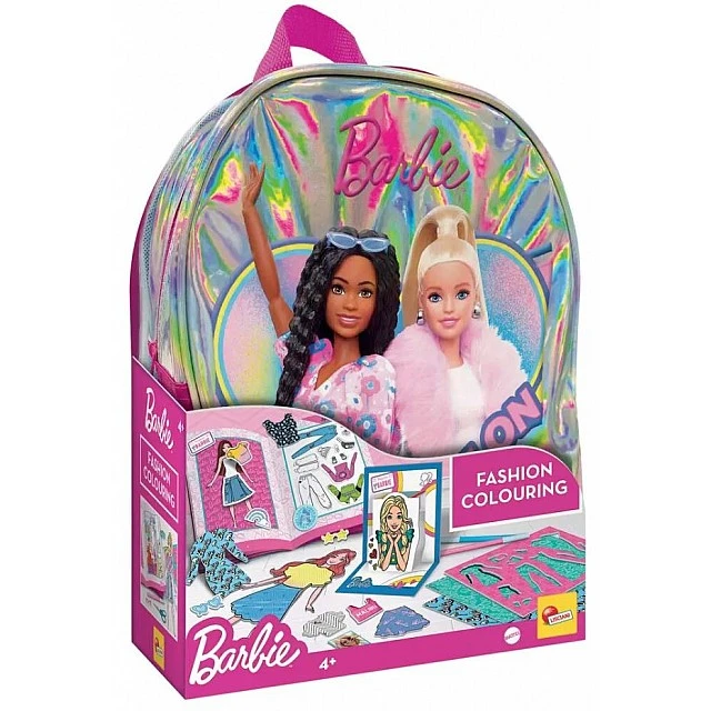 Σετ δημιουργικής δημιουργίας, Lisciani, Barbie, σακίδιο πλάτης 2 σε 1 με σετ σχεδίασης