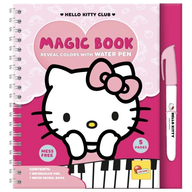 Σετ δημιουργικής δημιουργίας, Lisciani, Hello Kitty, βιβλίο σχεδίασης με νερό
