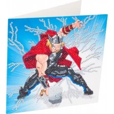 Σετ ευχετήριων καρτών ζωγραφικής Thor με διαμάντια, 18 x 18 cm