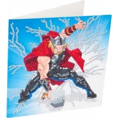 Σετ ευχετήριων καρτών ζωγραφικής Thor με διαμάντια, 18 x 18 cm