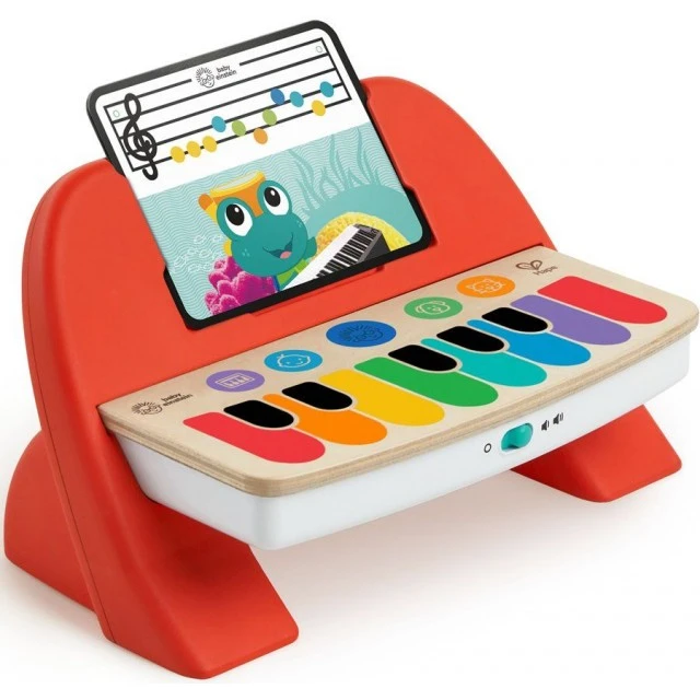 Μουσικό παιχνίδι, Baby Einstein, Ξύλινο πιάνο αφής, 25,5 x 14,5 x 14 cm, Κόκκινο