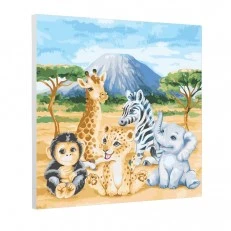 Δημιουργικό κιτ Ζωγραφική με αριθμούς, Safari, 30 x 30 cm