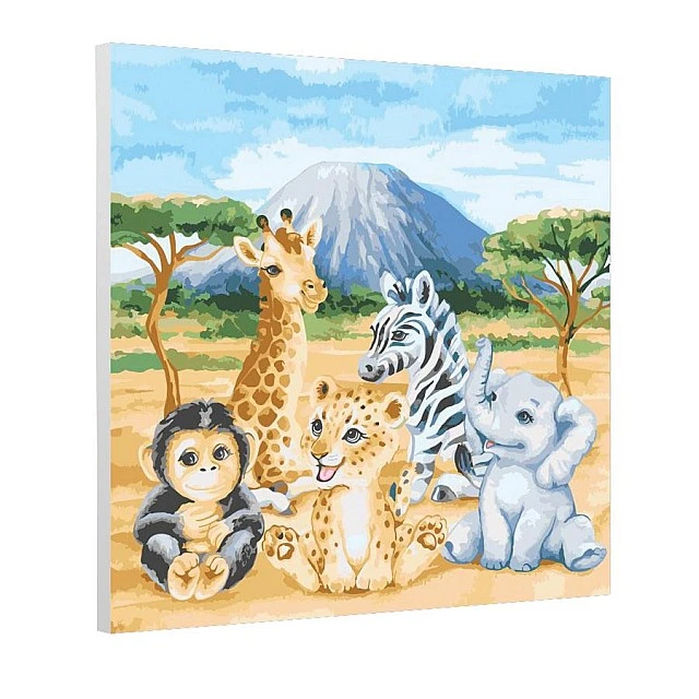 Δημιουργικό κιτ Ζωγραφική με αριθμούς, Safari, 30 x 30 cm