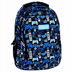 Σχολικό σακίδιο, Κεφάλι, AB430, Game ON, 39x28x15 cm