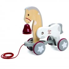 Ξύλινο παιχνίδι έλξης, Hape, Pony, 25,5 cm x 24,3 cm x 10,5 cm