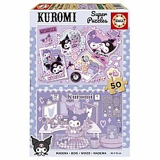 Ξύλινο παζλ, Educa, Kuromi 2 σε 1, 2x25 κομμάτια