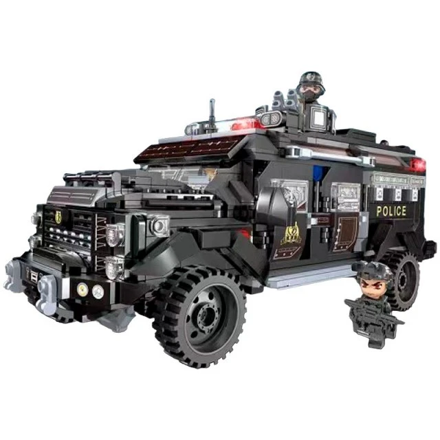 Κατασκευαστής, Qman, Mine City, SWAT Armored Truck, 1250 ανταλλακτικά