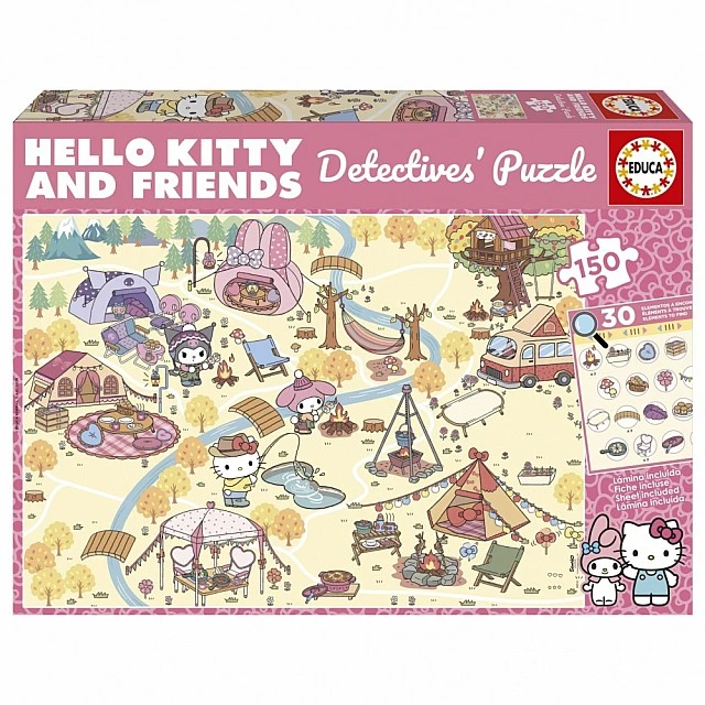 Παζλ, Educa, Hello Kitty, Ντετέκτιβ, 150 κομμάτια