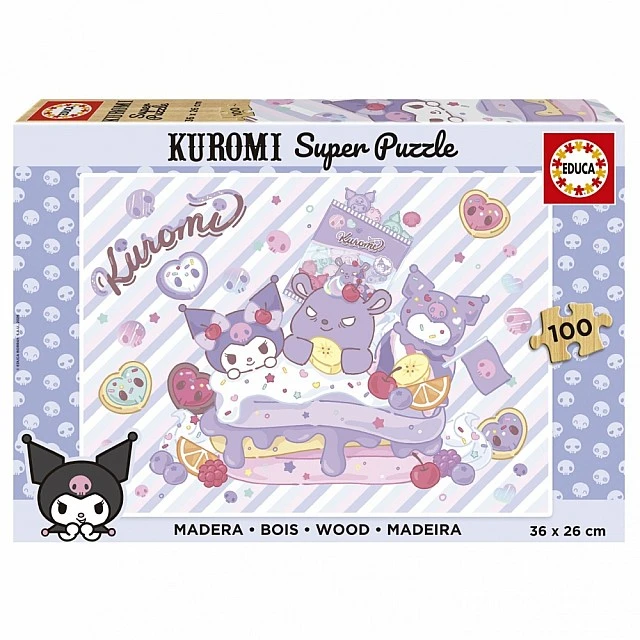 Ξύλινο παζλ, Educa, Kuromi, 100 κομμάτια