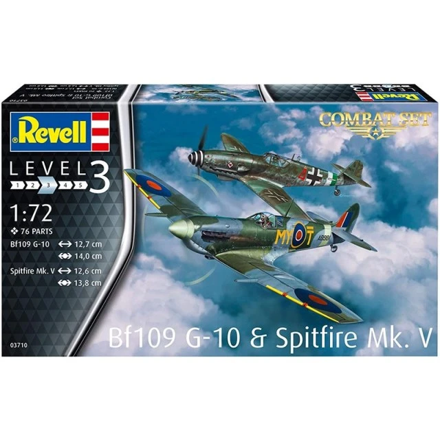 Σετ αεροσκαφών 2 τμχ Messerschmitt Bf109G-10 και Spitfire Mk.V