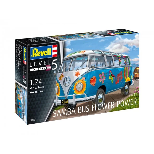 VW T1 Samba bus Flower Power μοντέλο συναρμολόγησης