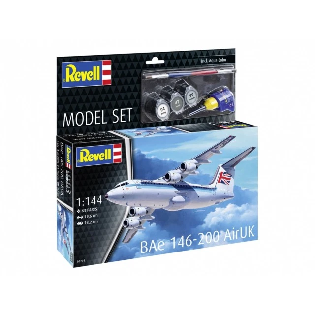 Μοντέλο συναρμολόγησης, Revell, Αεροπλάνο, BAe 146-200 AirUK, 63 ανταλλακτικά