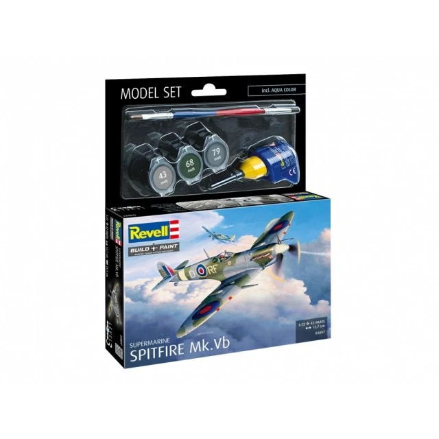 Μοντέλο συναρμολόγησης, Revell, Αεροπλάνο, Supermarine Spitfire Mk.Vb, 42 μέρη