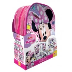 Σετ δημιουργικής δημιουργίας, Lisciani, Minnie, σακίδιο πλάτης 2 σε 1 με σετ σχεδίασης