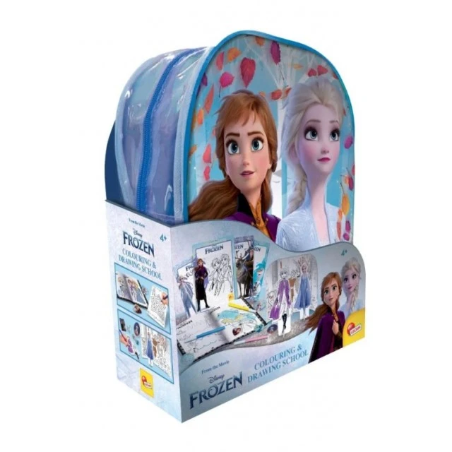 Σετ δημιουργικής δημιουργίας, Lisciani, Frozen, σακίδιο πλάτης 2 σε 1 με σετ σχεδίασης