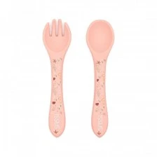 Σετ τραπεζαρίας σιλικόνης, πιρούνι και κουτάλι, Sassi, χταπόδι