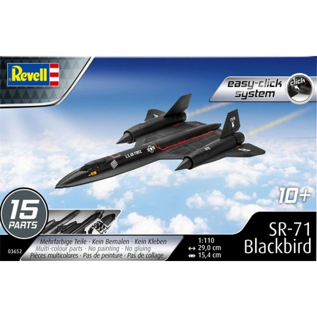 Συναρμολογημένο μοντέλο Airplane Lockheed SR-71 Blackbird, 15 μέρη