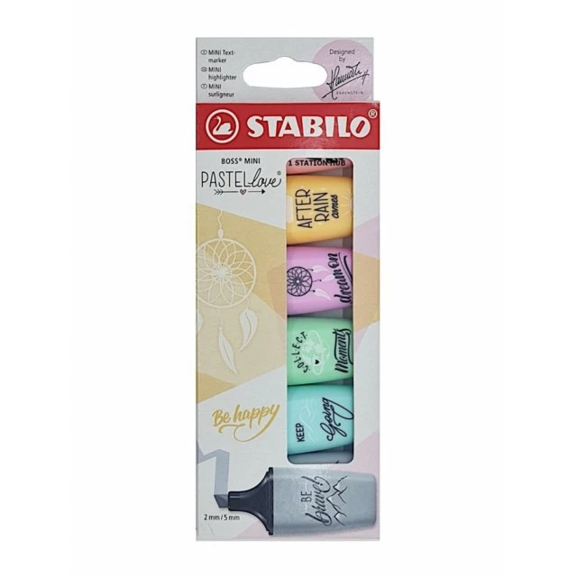 Σετ μαρκαδόρων κειμένου, Stabilo, Boss Mini Pastel Love 2.0 ST07/06-29, 6 χρώματα