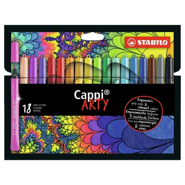 Σετ μαρκαδόρων, Stabilo, Cappi Arty ST168/18-1-20, 18 χρώματα